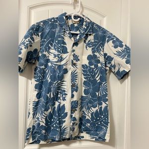 Button up flower t-shirt